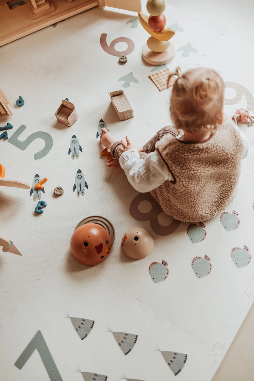 Play And Go EEVAA 2-In-1 Speeltapijt Puzzelmat & Opbergbox | Numbers / Dots - Image 16