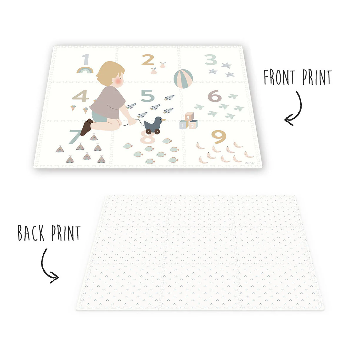 Play And Go EEVAA 2-In-1 Speeltapijt Puzzelmat & Opbergbox | Numbers / Dots - Image 23