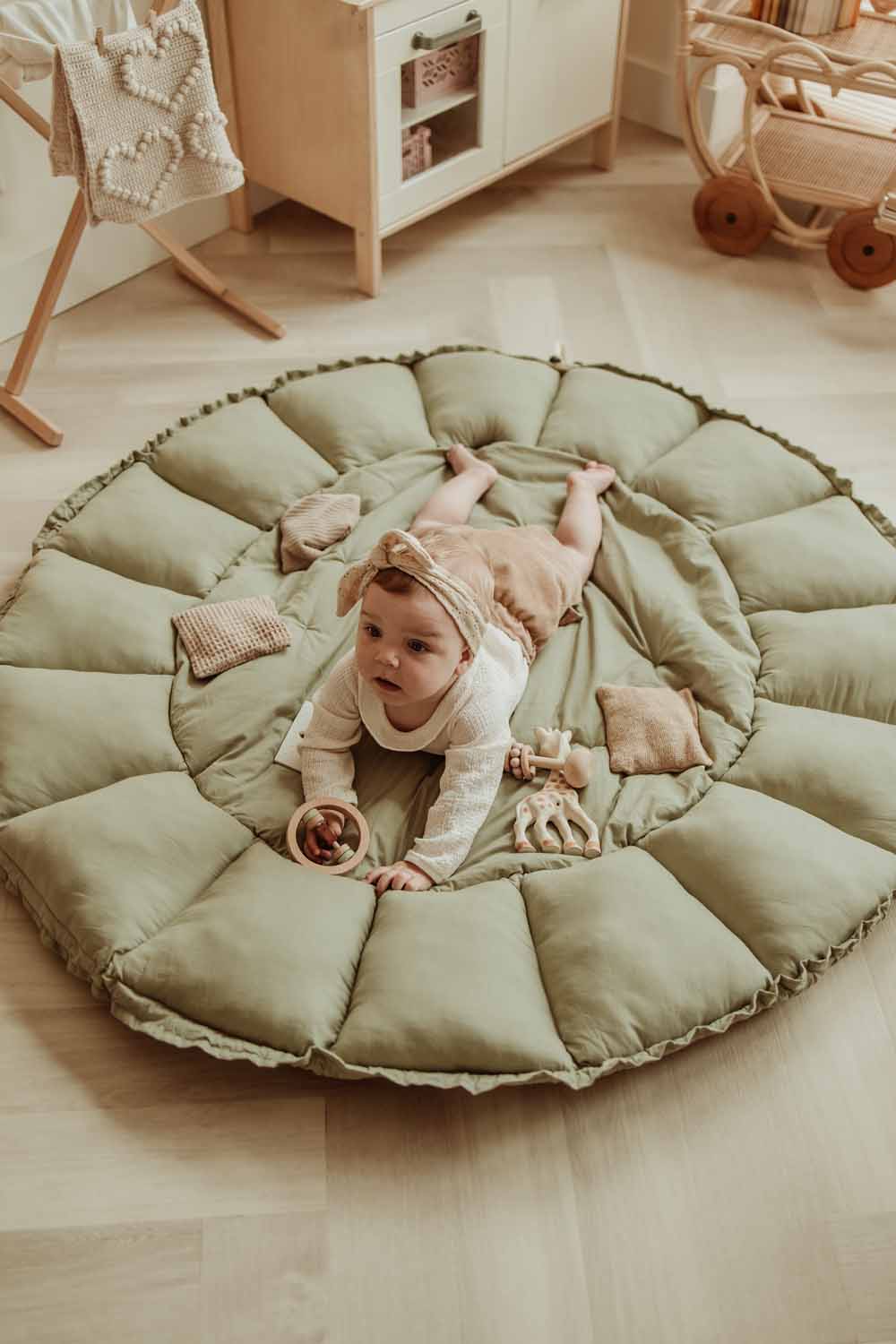 Play and go Speeltapijt Nestje Baby Bloom | Meadow Green - Image 6