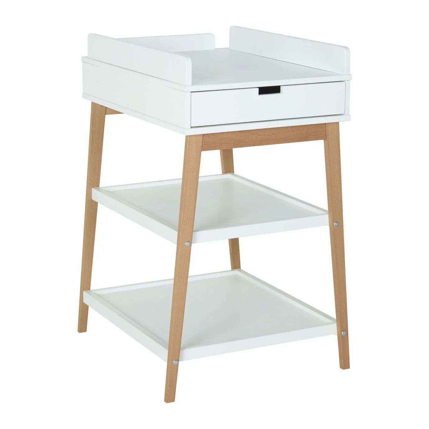 Quax Verzorgingstafel Hip + Lade I White & Natural - Image 2
