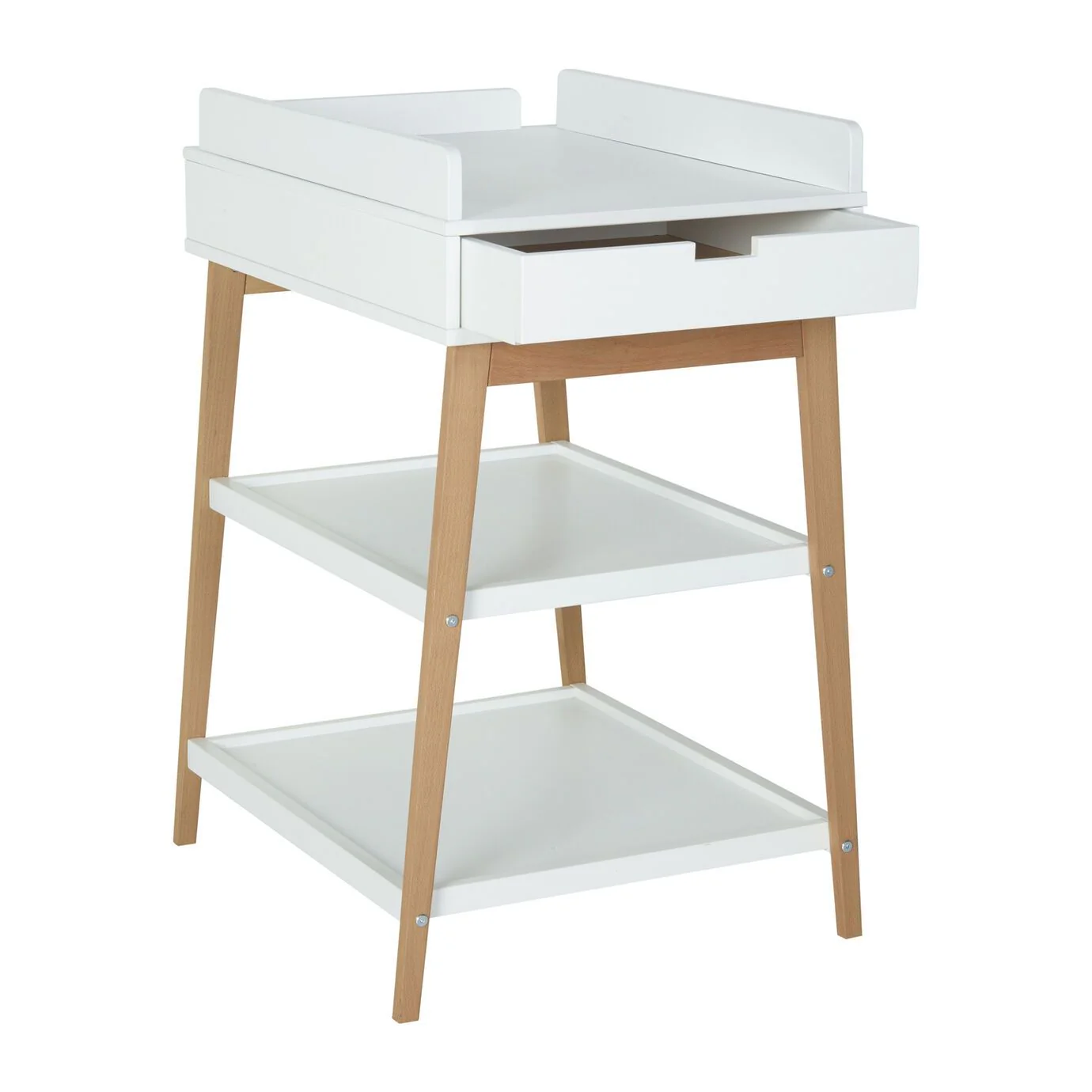 Quax Verzorgingstafel Hip + Lade I White & Natural - Image 4