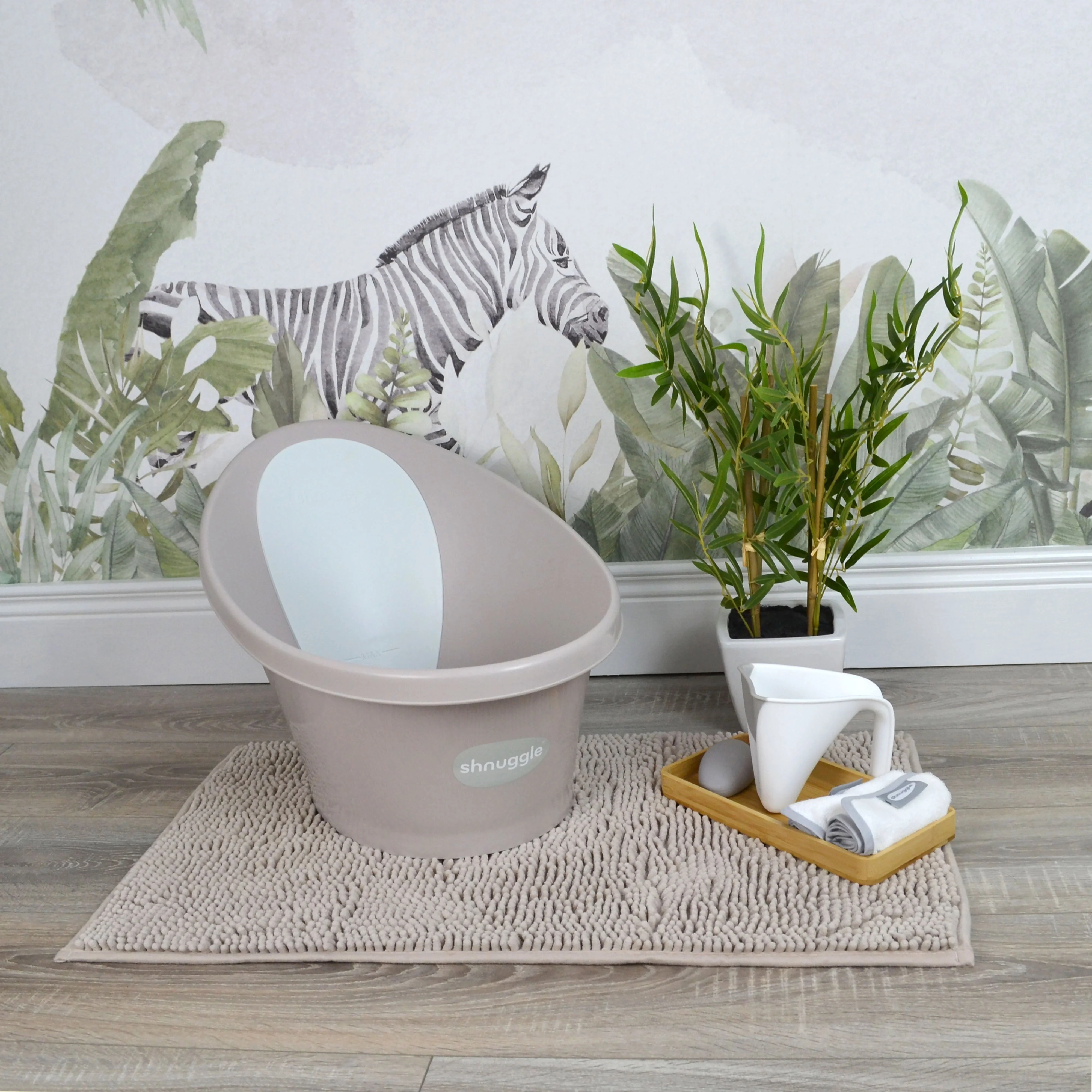 Shnuggle Newborn Babybadje | Taupe - Image 6