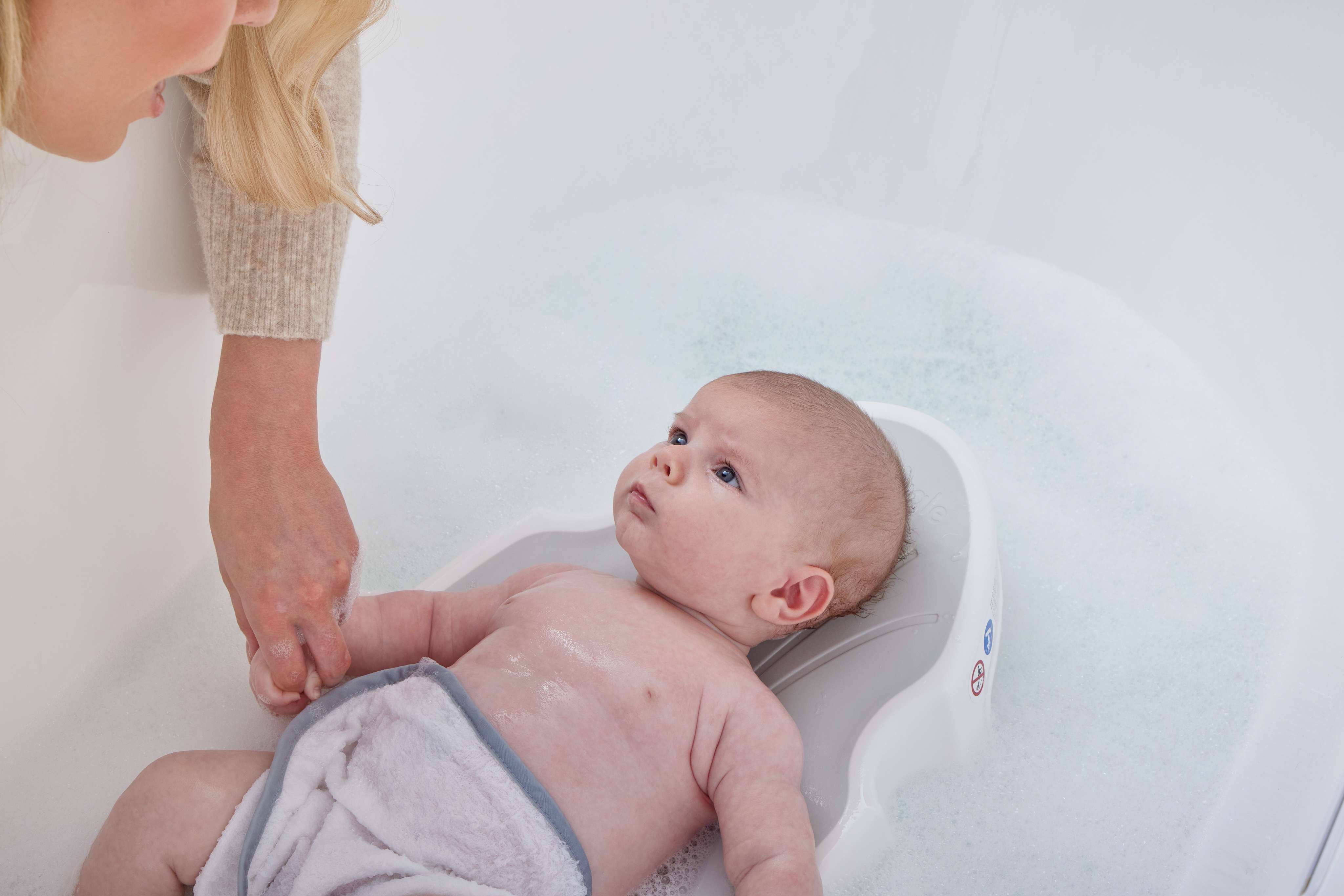 Shnuggle Newborn Badsteun voor baby's | White Grey - Image 3