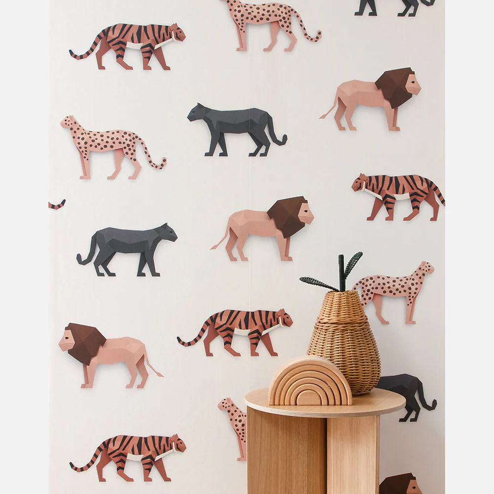 Studio Ditte Behangpapier | Big Cats Crème - Image 3