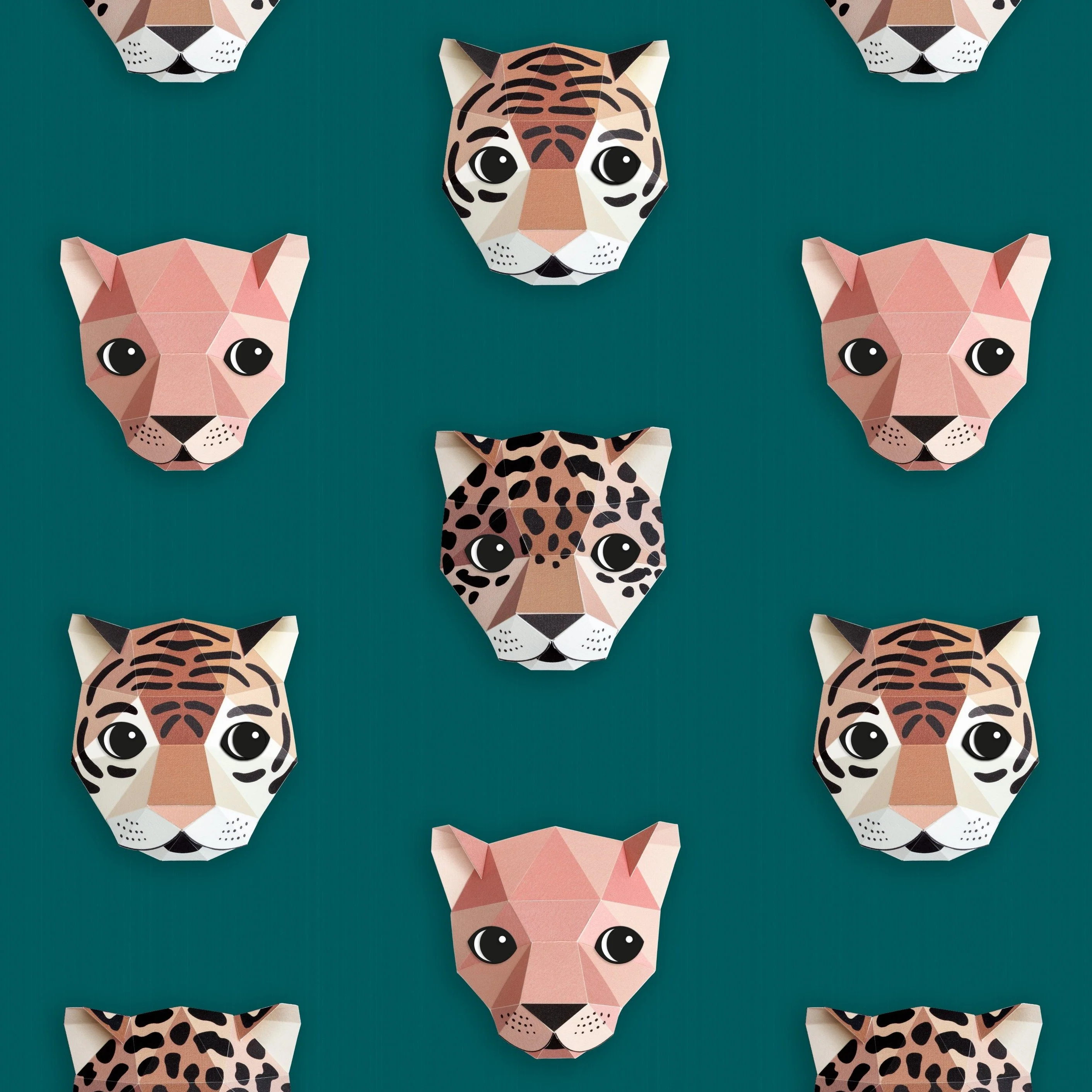 Studio Ditte Behangpapier | Panthera groen