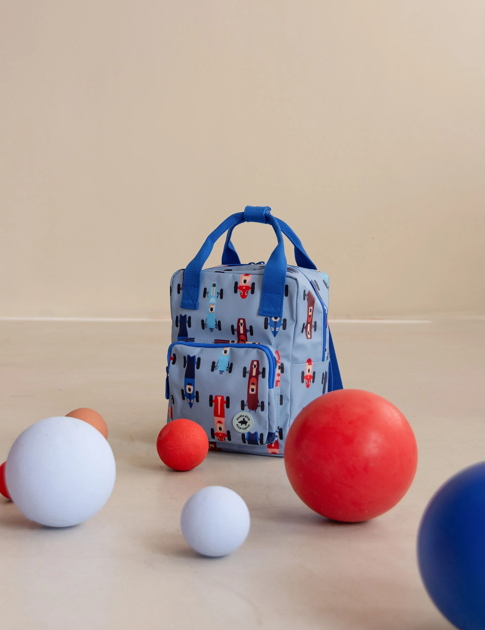 * Studio Ditte Rugzak Kleuter Small | Race Car Blue - Image 8