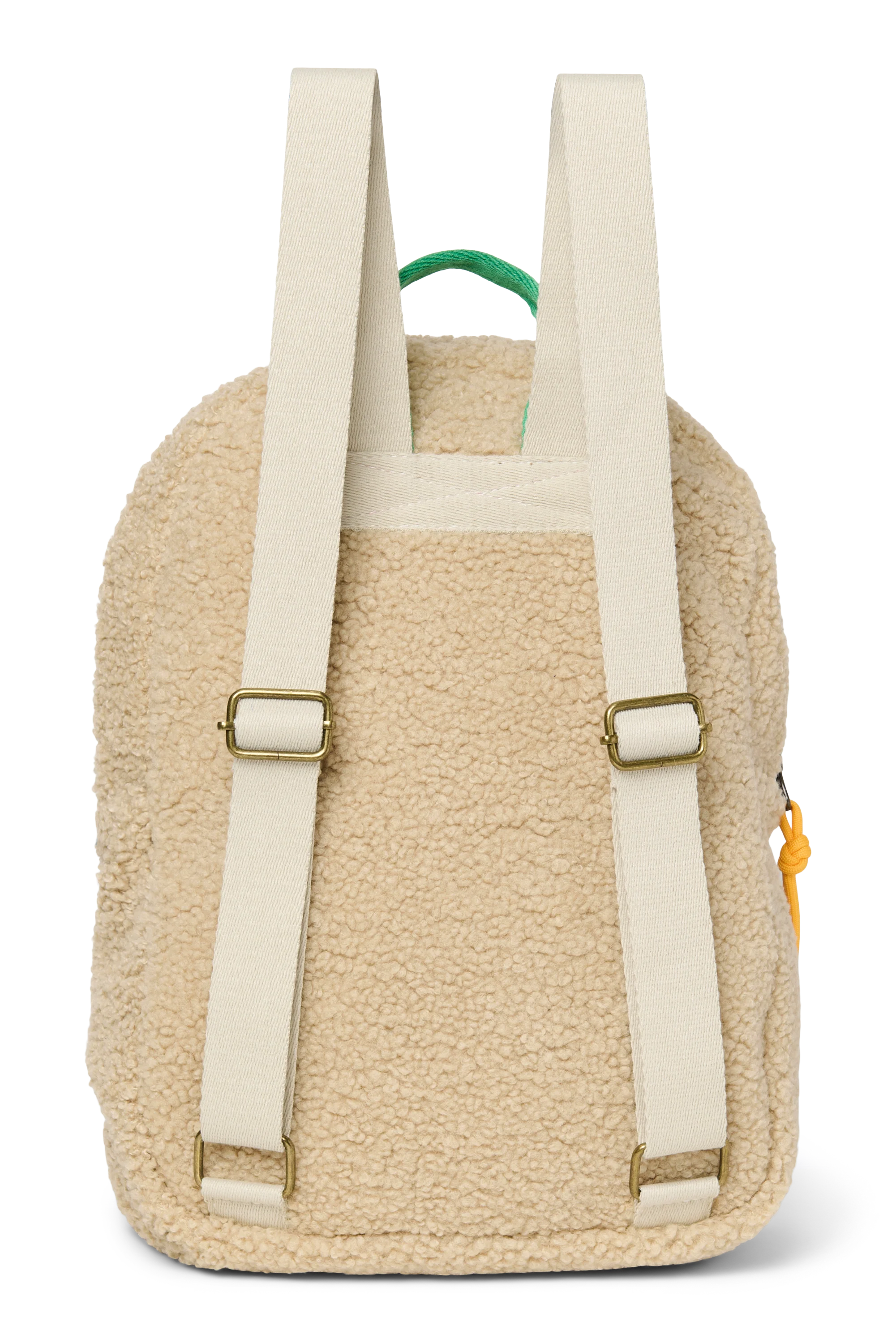 Studio Noos Backpack Midi | Ecru Teddy Cobalt - Image 4