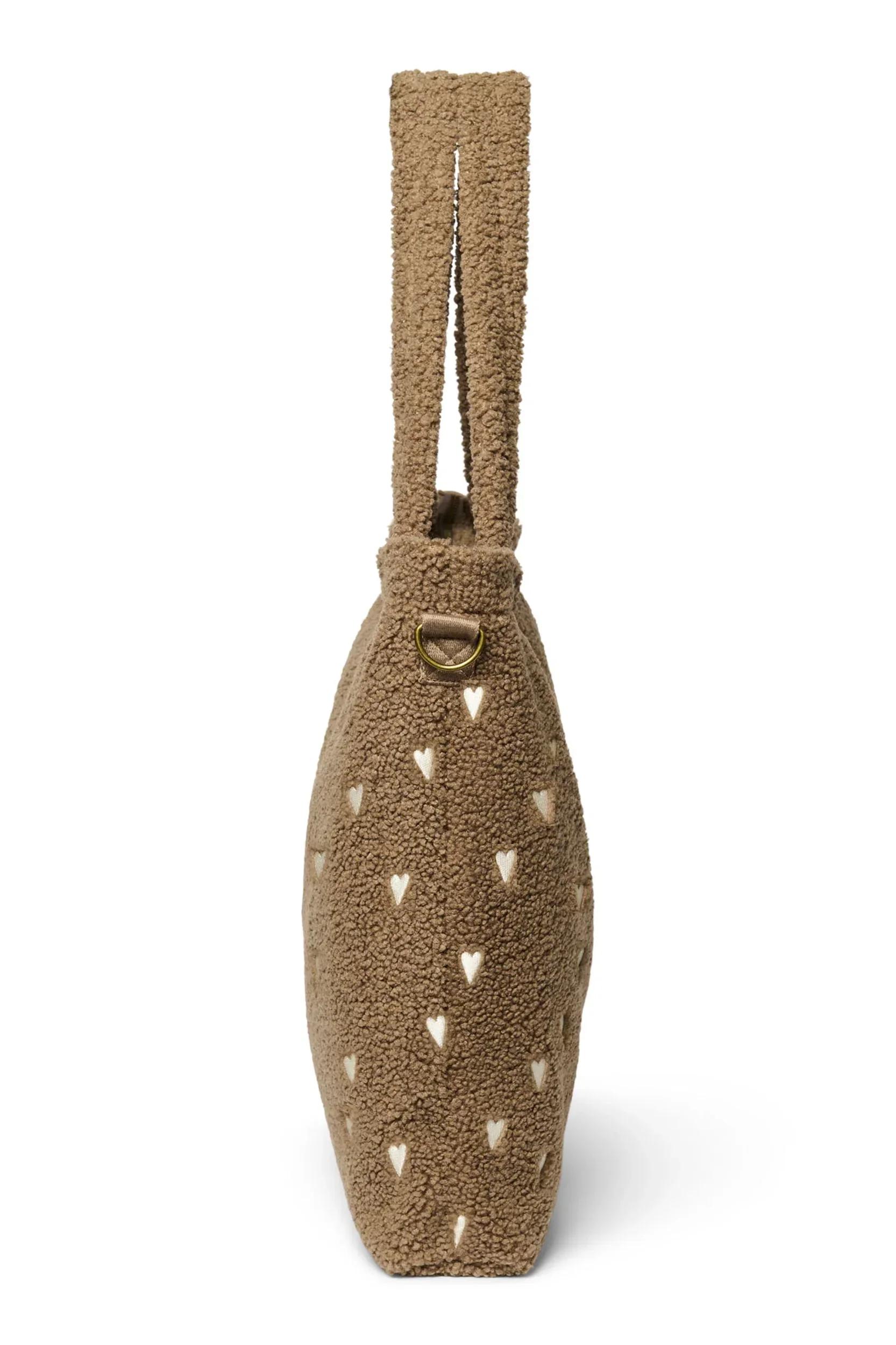 Studio Noos Diaper Bag Luiertas Met Rits | Brown Teddy Hearts - Image 2