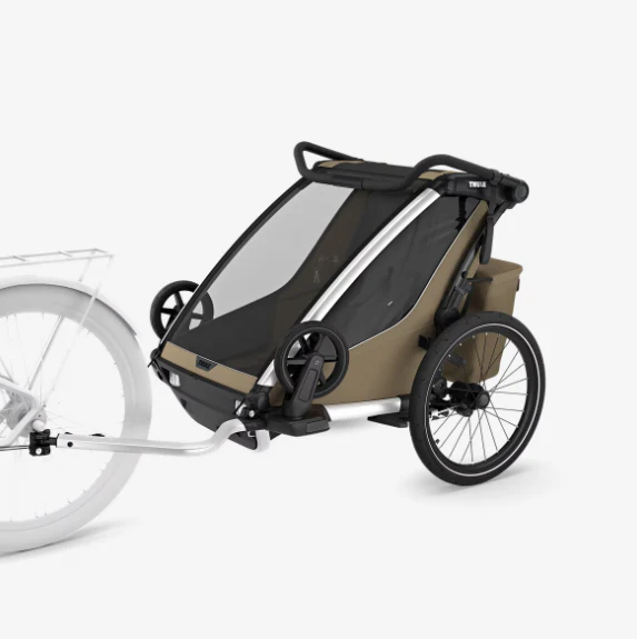 Thule Chariot Cross 2 Dubbelzits Multisport-Fietstrailer Dubbel | Licht Kaki - Image 2