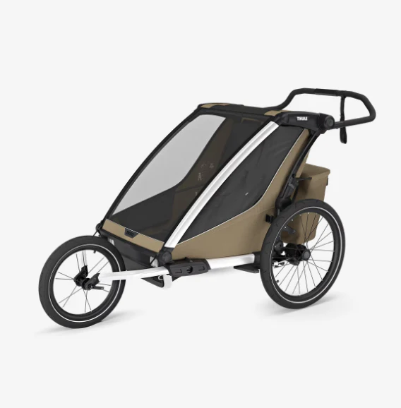 Thule Chariot Cross 2 Dubbelzits Multisport-Fietstrailer Dubbel | Licht Kaki - Image 4