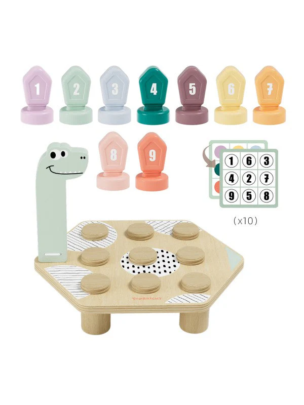 Topbright Happy Dino Twist Houten Cijfers en Kleuren Leren Spel - Image 3