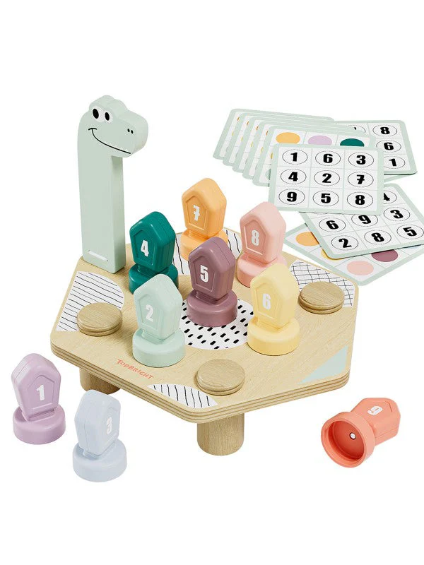 Topbright Happy Dino Twist Houten Cijfers en Kleuren Leren Spel - Image 4