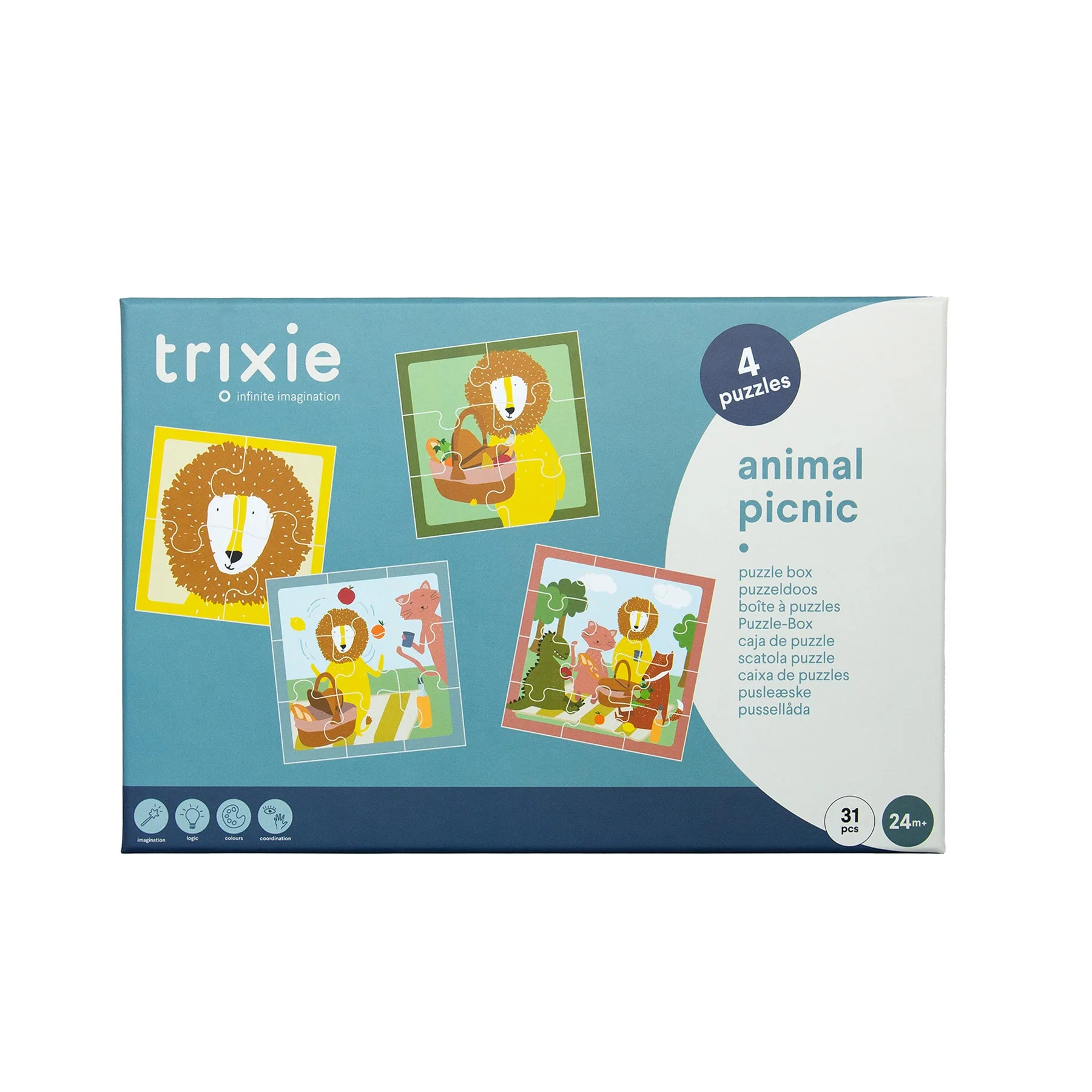 Trixie Puzzeldoos Dieren Picknick | 4 Puzzels - Image 2