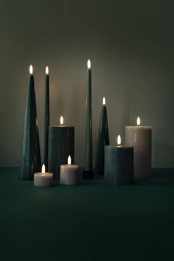 Uyuni LED Kaars Pillar Melted Candle 7,8x20 cm | Sandstone Rustic - Image 4