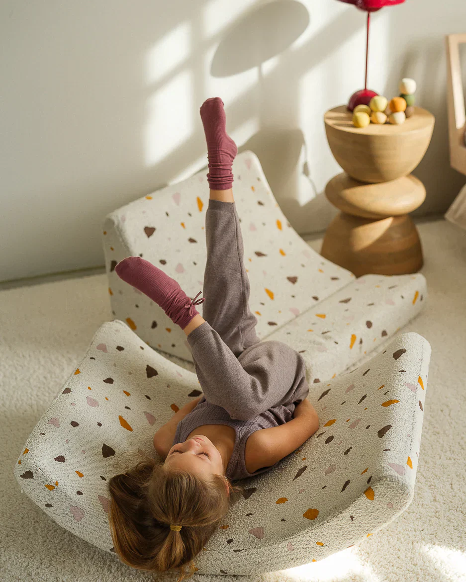 Wigiwama Beanbag Moon Chair | Terrazzo Marble - Image 4